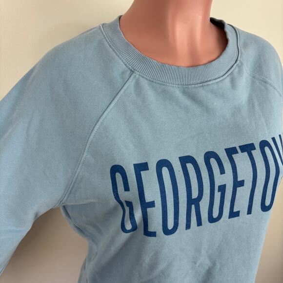 Boat House Apparel Georgetown Crewneck Sweatshirt Small blue boxy spellout - Picture 2 of 7